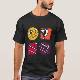 T-shirt Tromboniste Rétro Instrument Musical Trombone Pour