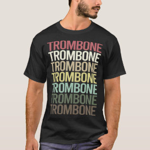 T-shirt Tromboniste Trombone Texte Coloré
