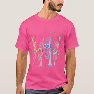 T-shirt Trompette T Chemise Trumpet Enfants Trumpet Girl T