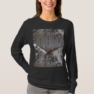 T-shirt Tronc d'Arbre en Écorce de bouleau frisé Rustique