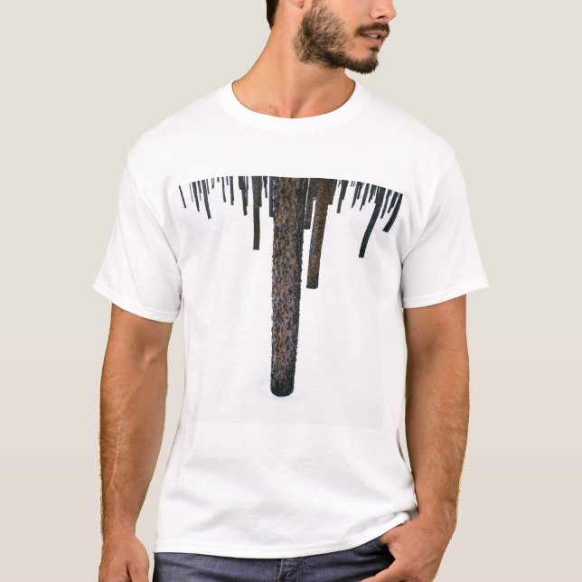 T-shirt Troncs d'arbre dans la neige (Devant)