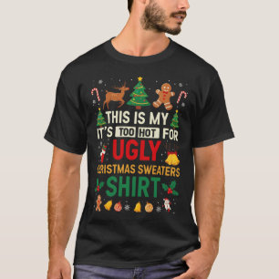 T-shirt Trop Chaud Gros Chandail De Noël Drôle Hommes De N
