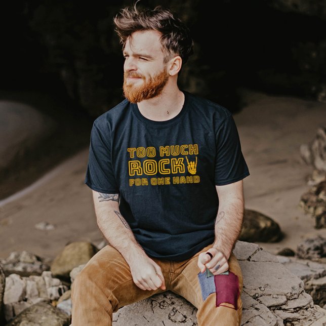 T-shirt Trop de rock pour une main - Retro Rock Tee (Créateur téléchargé)