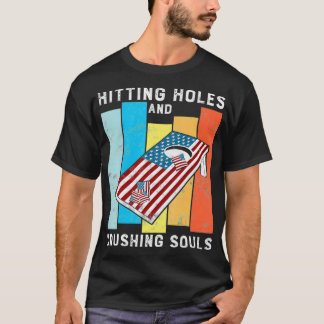 T-shirt Trop de trous et d'âmes écrasantes Fêtes amusantes