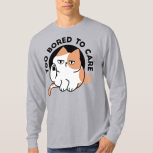 T-shirt Trop ennuyé pour s'en soucier – Citation drôle de 