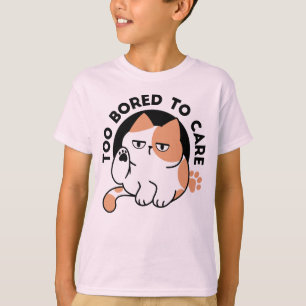 T-shirt Trop ennuyé pour s'en soucier – Citation drôle de