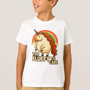 T-shirt Trop Fluffé Pour S'Occuper Du Foodie Unicorne