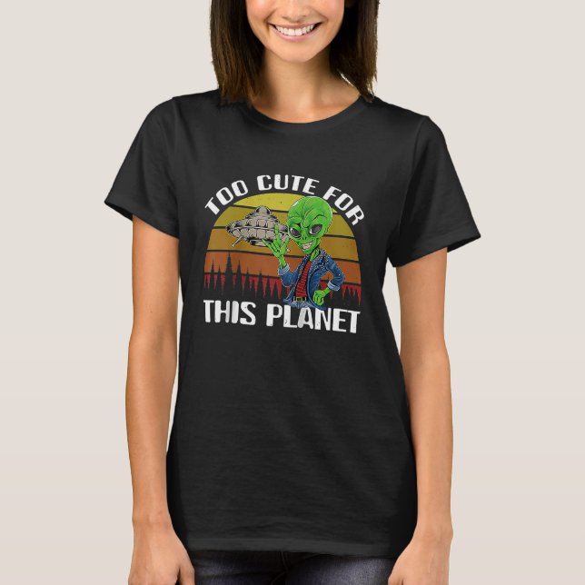 T-shirt Trop mignon pour cette planète Saint Valentin Alie (Devant)