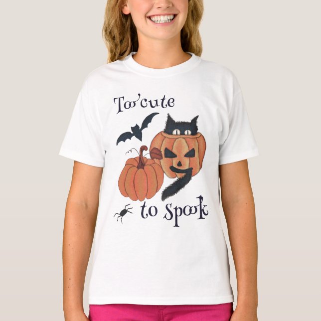 T-shirt Trop mignon pour effrayer (Devant)