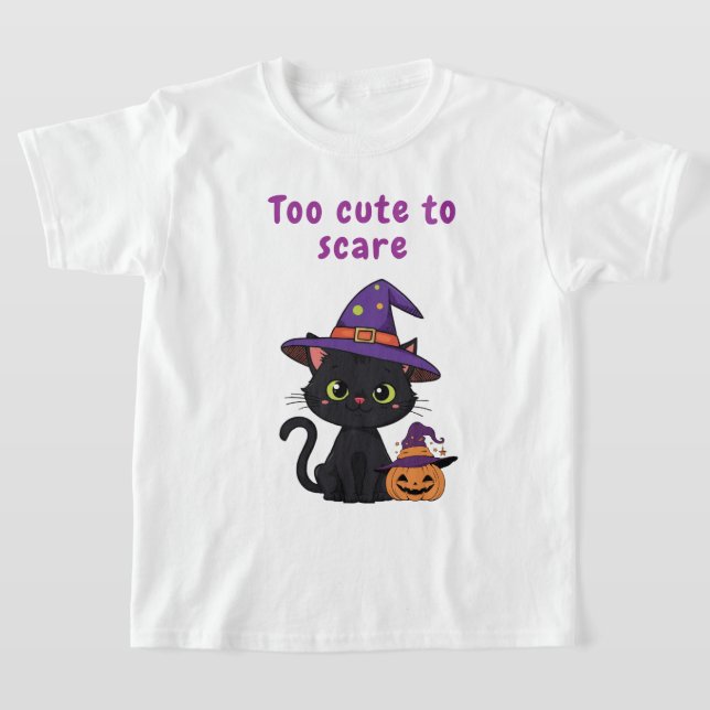 T-shirt Trop mignon pour effrayer - Halloween conception d (Poser)