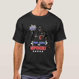 T-shirt Trop mignon pour effrayer le football félin