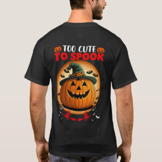 T-shirt Trop mignon pour effrayer orange Halloween citroui