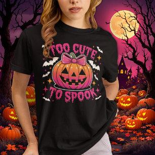 T-shirt Trop mignon pour parler Coquette rose Citrouille d