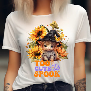 T-shirt Trop Mignonne Pour Parler-Cute Vache Halloween-Cit