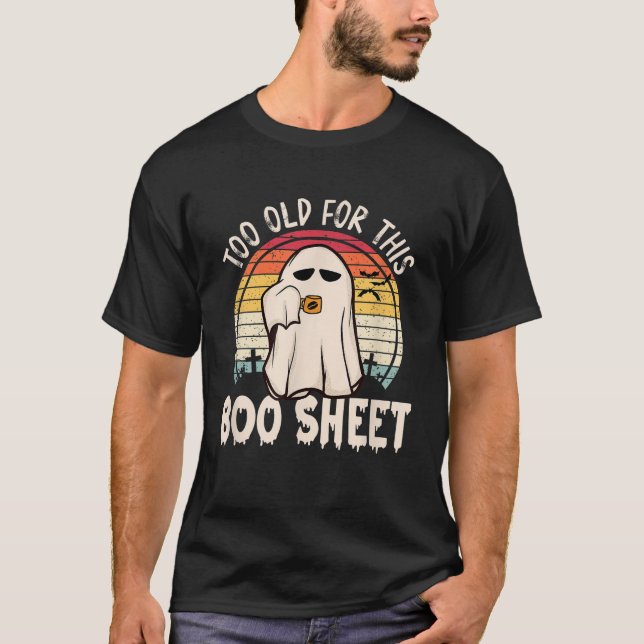 T-shirt Trop Vieux Pour Cette Feuille De Botte Drôle Hallo (Devant)