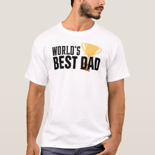 T-shirt Trophée de la typographie du meilleur père du mond