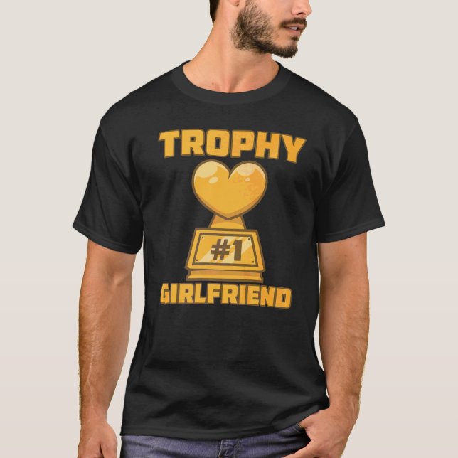 T-shirt Trophy Girlfriend Fun Award de la participation ga (Devant)