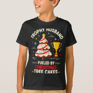 T-shirt Trophy Mari Retro Alimenté Par Le Gâteau De Noël