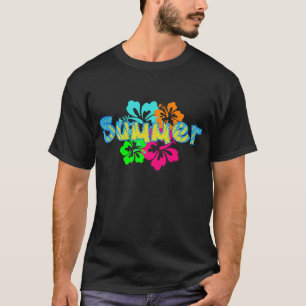 T-shirt tropical d'été de ketmie