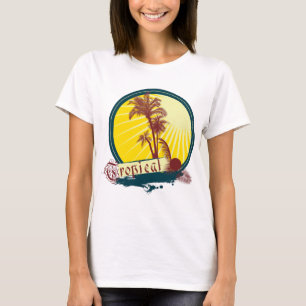 T-shirt tropical d'été féminin