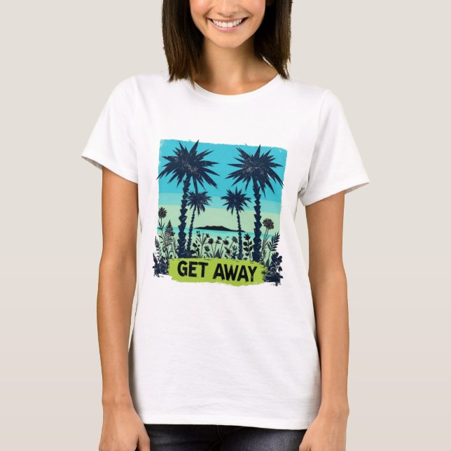 T-shirt Tropical Get Away (Devant)