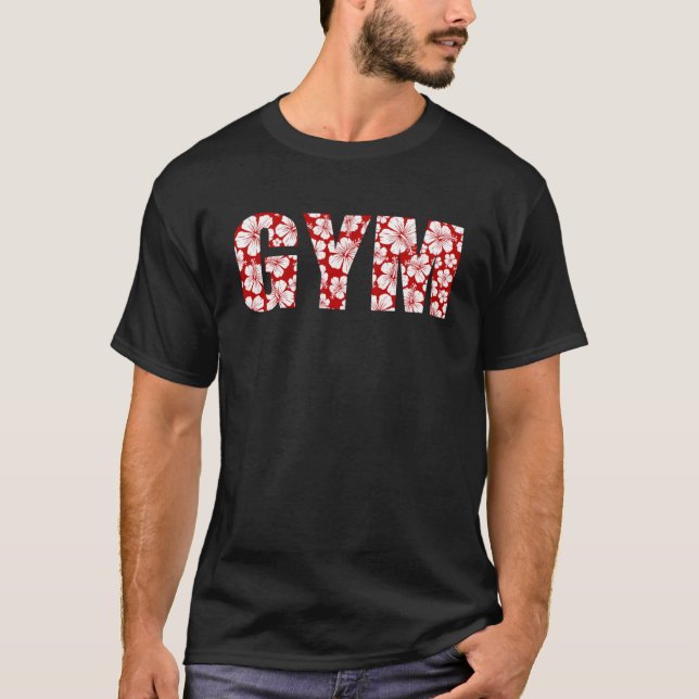 T-shirt Tropical Gym Lover Fitness Beach mignon Hawaiian A (Devant)