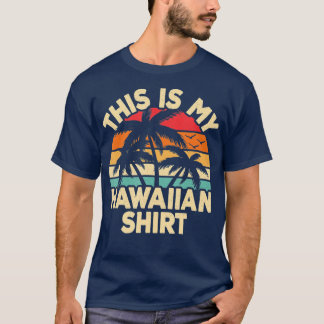 T-shirt Tropical Hawaii Palm Tree Drôle Rétro C'Est Mon H