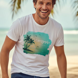 T-shirt Tropical Isle Garçon d'Honneur Teal ID581