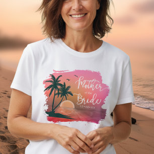 T-shirt Tropical Isle Mère de la Mariée Rose ID581