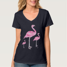 Tropical mignon Flamants roses roses Marine Bleu é