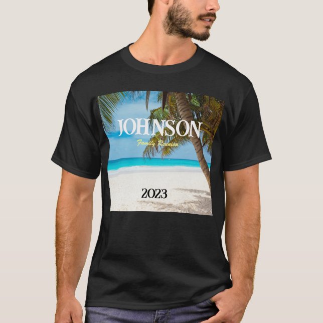 T-shirt Tropical Palm Tree Family Reunion Tee-Personnalise (Devant)