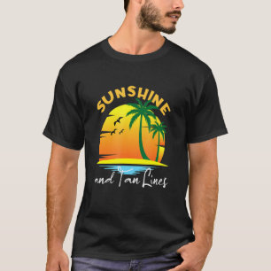 T-shirt Tropical Retro Sunshine And Tan Lines Vintage Summ