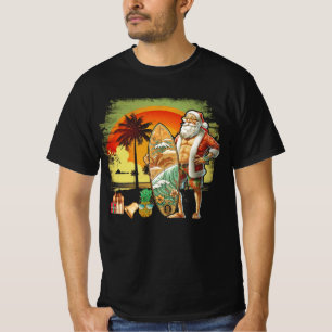 T-shirt Tropical Summer Surfing Santa Claus 6 Pack Christm
