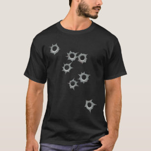 T-shirt Trou de balle factice conception graphique de cost