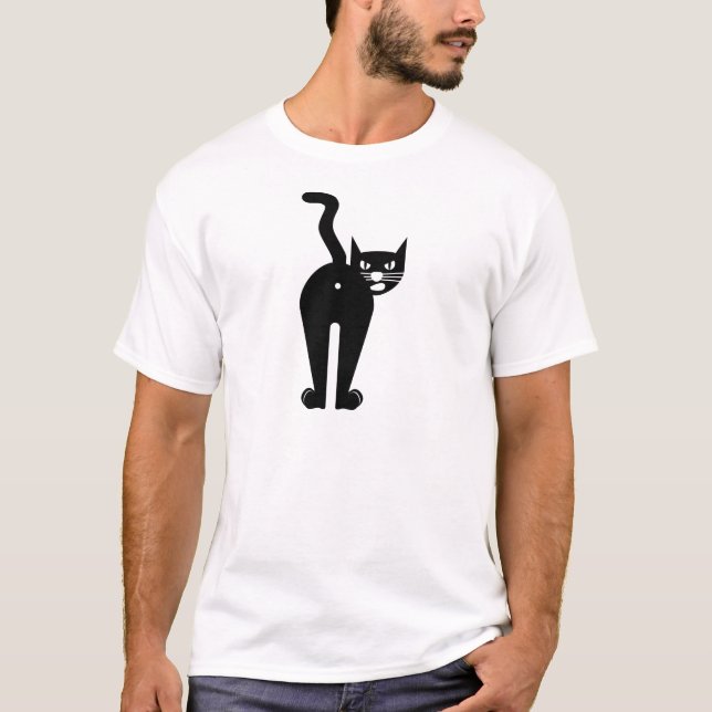 T-shirt Trou de bout de chat noir (Devant)