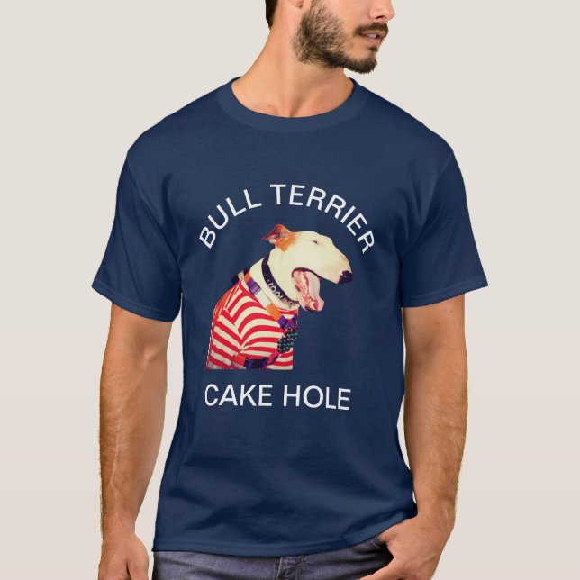 T-SHIRT TROU DE GÂTEAU DE BULL TERRIER (Devant)