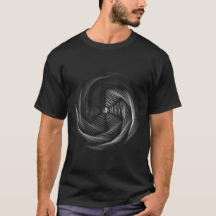 T-shirt Trou Noir Géométrique Illusion Optique Spirale Tri