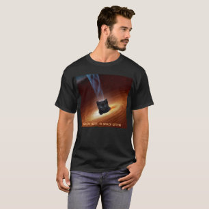 T-shirt Trou Noir Un Tee - shirt Space Kitten
