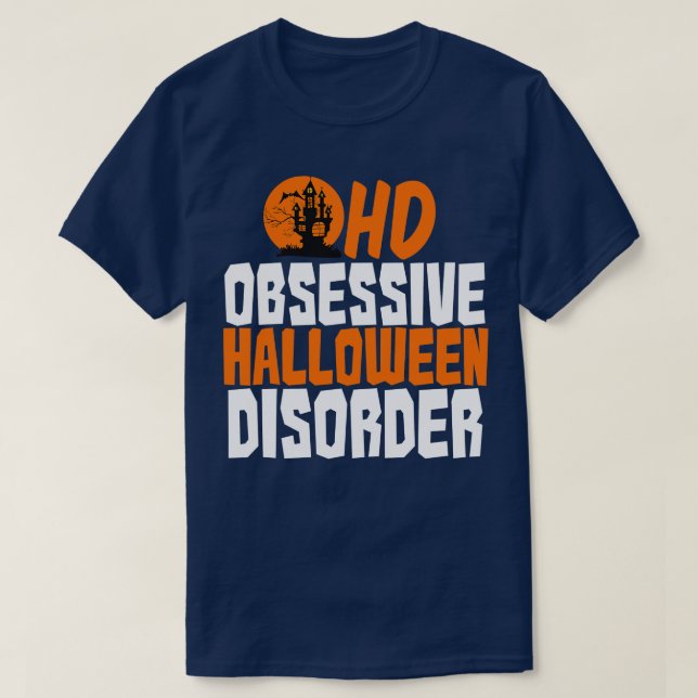 T-shirt Trouble d'Halloween obsessionnel (Design devant)