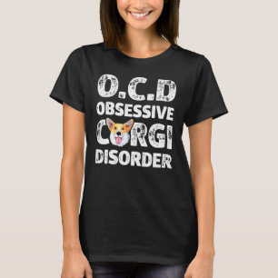 T-shirt Trouble Obsessif Corgi Enfants Garçons Hommes Chie