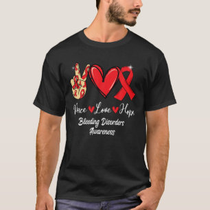 T-shirt Troubles saignants Conscience Paix Amour Espoir Ro