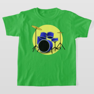 T-SHIRT TROUSSE À DRUM BLEU MODERNE