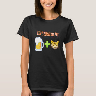 T-shirt Trousse de survie Bière plus Chats