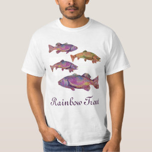 T-SHIRT TROUT RAINBOW COLORFUL