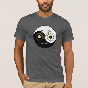 T-shirt TROUVER LE SOLDE Yin yang Bicycle