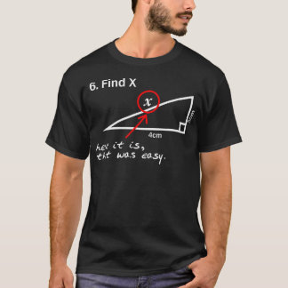 T-shirt Trouver X Ici C'Était Facile Amusant Math Lover
