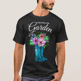 T-shirt Trouvez-moi dans les pousses de pluie des fleurs d