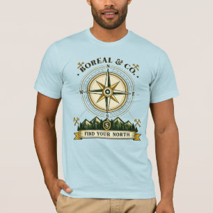 T-shirt Trouvez votre boussole Nord Badge BOREAL & CO