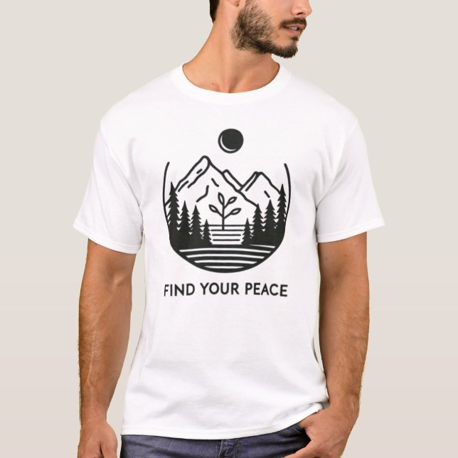 T-shirt Trouvez votre paix" Tee motivationnelle pour un es (Devant)