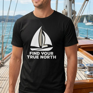 T-shirt "Trouvez votre vrai nord" Motif de voile motivatio